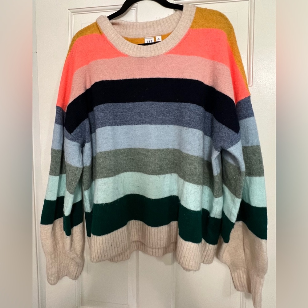 GAP Striped Crew Neck Sweater